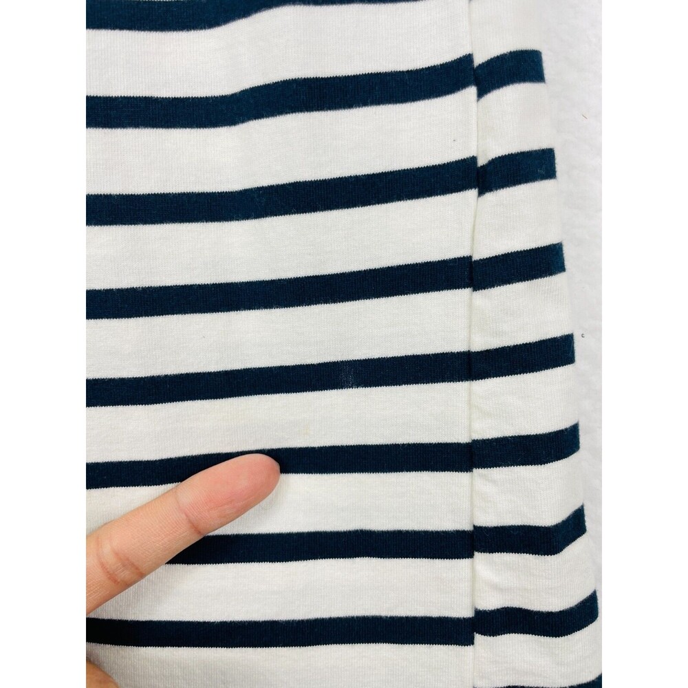 Zara Pinafore Stripe Midi Dress Womens Small Adjustable Wide Straps V-Neck - Picture 7 of 7